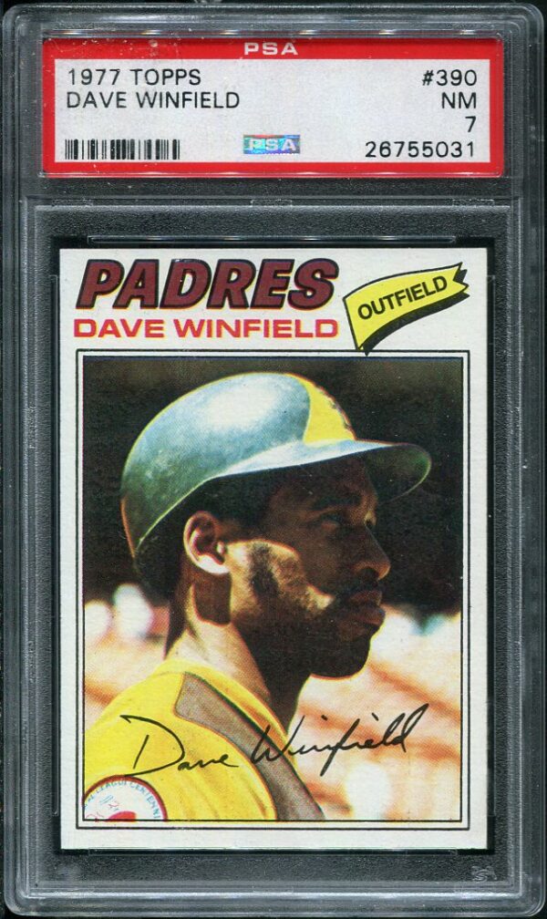 Authentic 1977 Topps #390 Dave Winfield PSA 7 Baseball Card