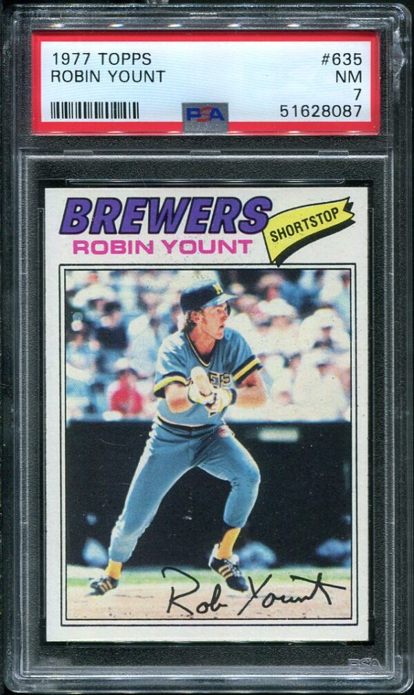 Authentic 1979 Topps #635 Robin Yount PSA 7 Baseball Card
