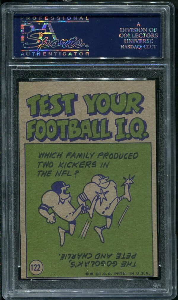 Authentic 1972 Topps #122 Roger Staubach In Action PSA 7 Football Card