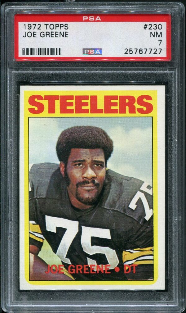 Authentic 1972 Topps #230 Joe Greene PSA 7 Football Card