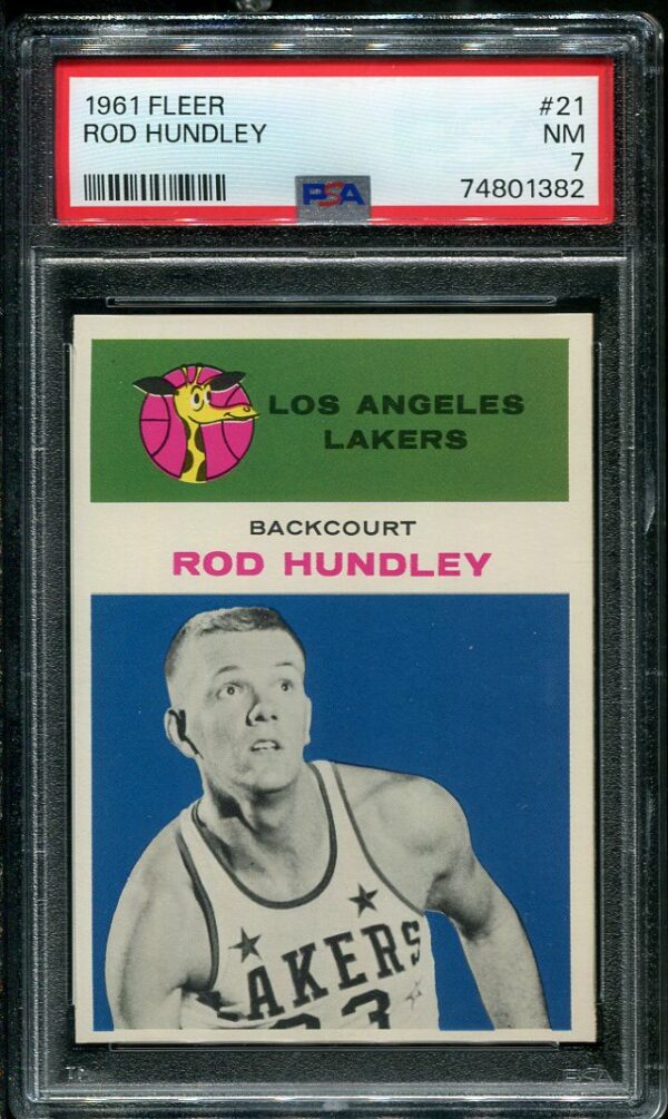 Authentic 1961 Fleer #21 Rod Hundley PSA 7 Basketball Card