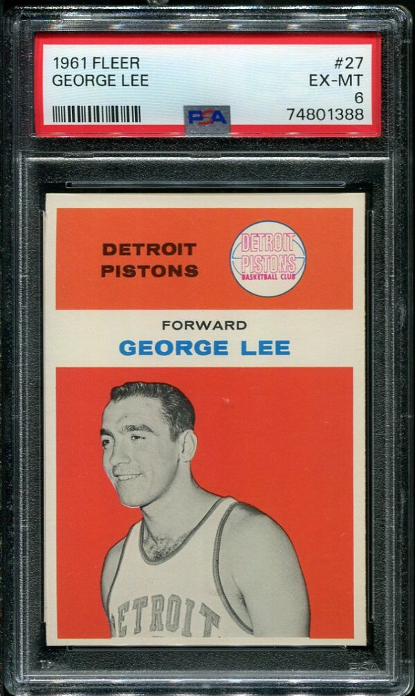 Authentic 1961 Fleer #27 George Lee PSA 6 Basketball Card