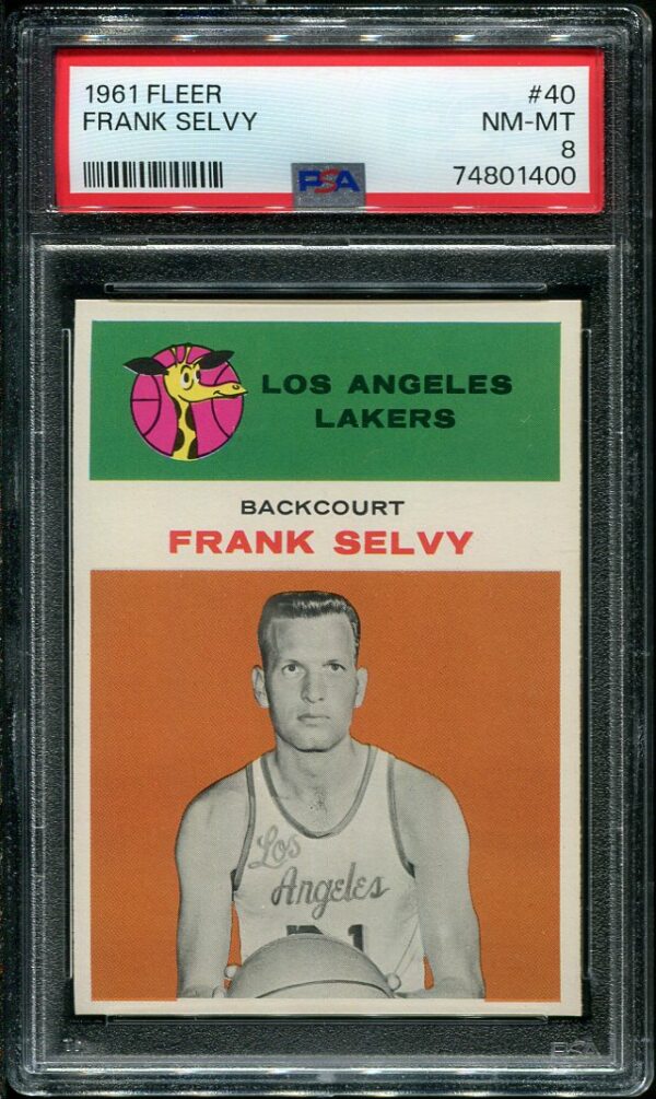 Authentic 1961 Fleer #40 Frank Selvy PSA 8 Basketball Card