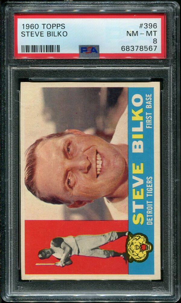 Authentic 1960 Topps #396 Steve Bilko PSA 8 Baseball Card