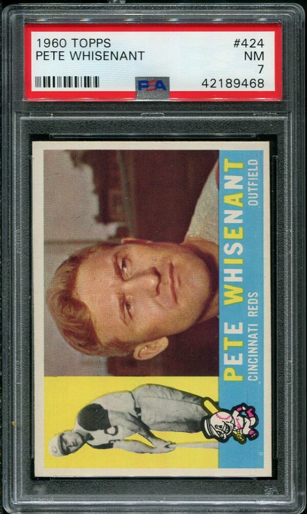 Authentic 1960 Topps #1424 Pete Whisenant PSA 7 Baseball Card