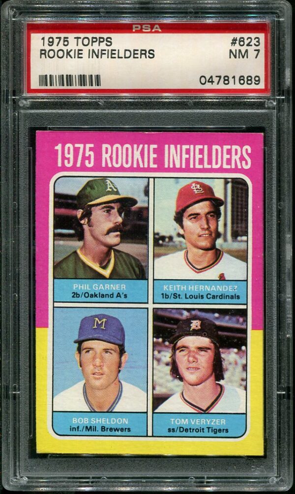 Authentic 1975 Topps #623 Keith Hernandez PSA 7 Rookie Baseball Card