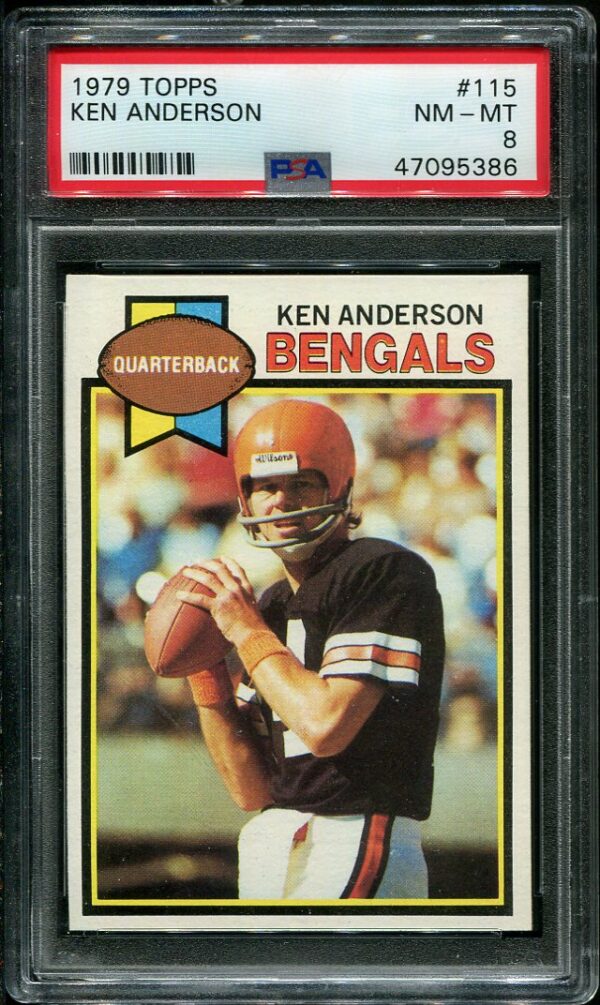 1979 Topps #115 Ken Anderson PSA 8 Football Card