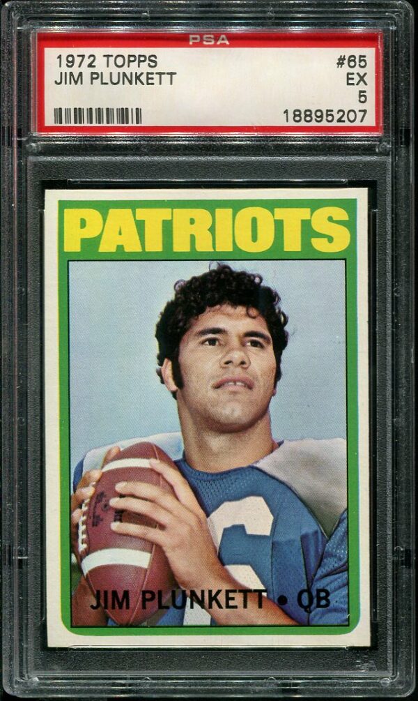 1972 Topps #65 Jim Plunkett PSA 5 Rookie Football Card