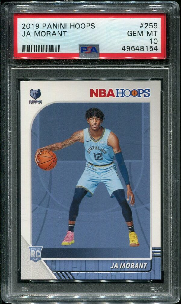 2019 Panini Hoops #259 Ja Morant Rookie Basketball Card PSA 10