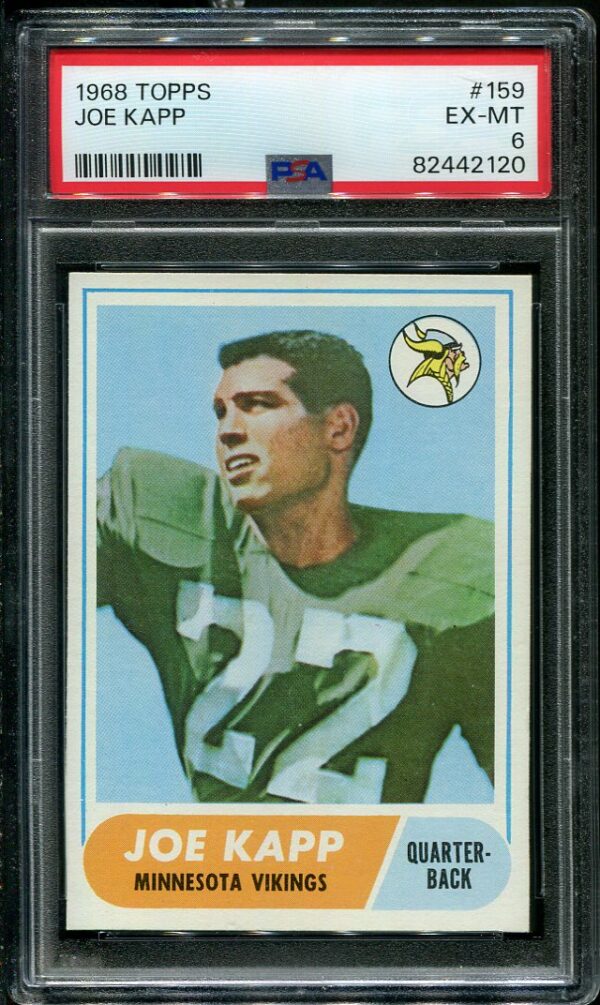 Authentic 1968 Topps #159 Joe Kapp PSA 6 Rookie Football Card