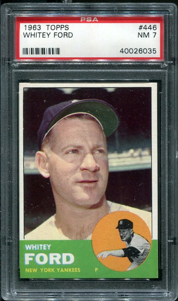1963 Topps #3446 Whitey Ford PSA 7 Baseball Card