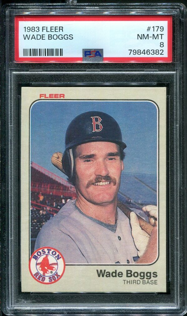 Authentic 1983 Fleer #179 Wade Boggs PSA 8 Rookie Baseball Card