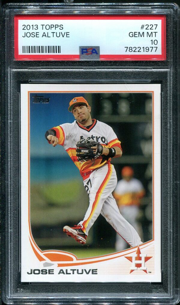 Authentic 2013 Topps #227 Jose Altuve PSA 10 Baseball Card