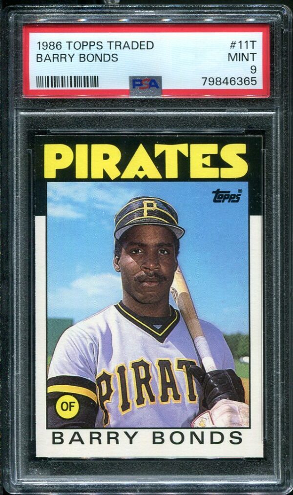 Authentic 1986 Topps Traded #11T Barry Bonds PSA 9 Baseball Card