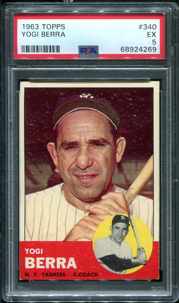 1963 Topps #340 Yogi Berra PSA 5 Baseball Card