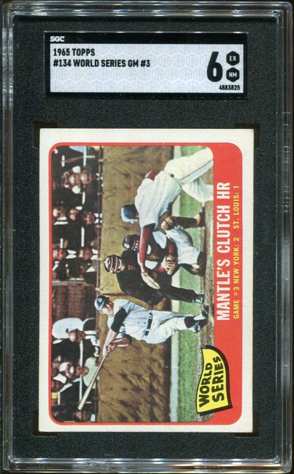 Authentic 1965 Topps #134 World Series Game 3 SGC 6 Baseball Card
