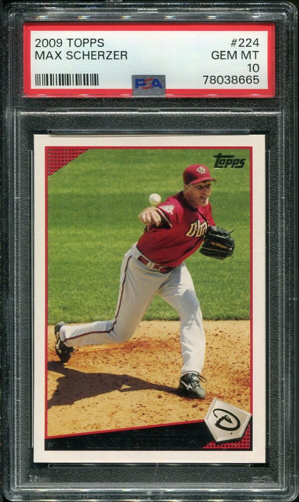 2009 Topps #224 Max Scherzer PSA 10 Baseball Card