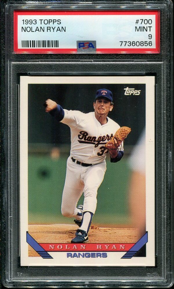 Authentic 1993 Topps #700 Nolan Ryan PSA 9 Baseball Card
