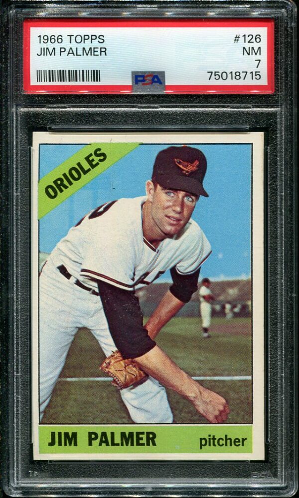 Authentic 1966 Topps #126 Jim Palmer PSA 7 Rookie Baseball Card