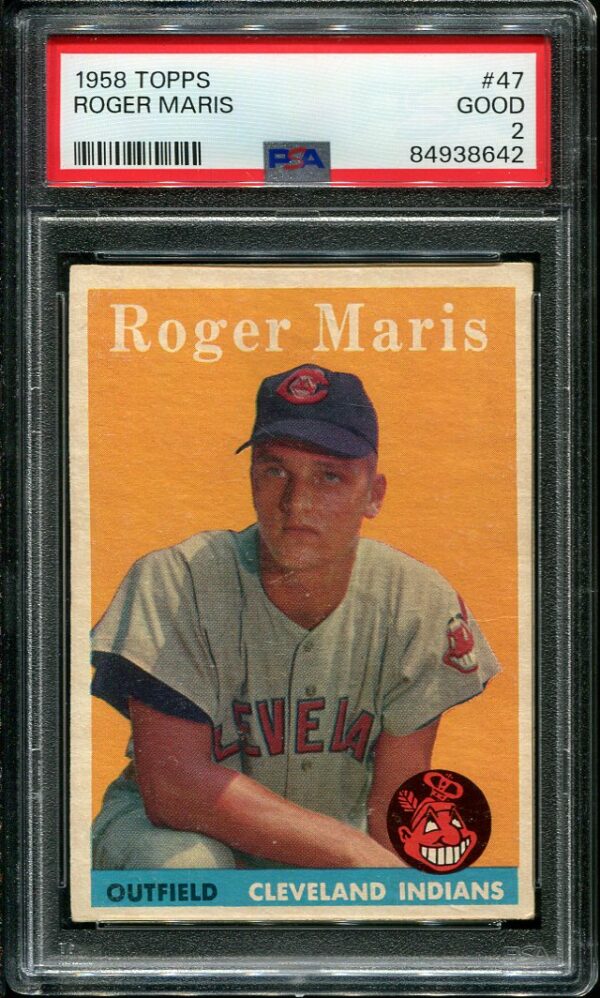 1958 Topps #47 Roger Maris PSA 2 Rookie Baseball Card