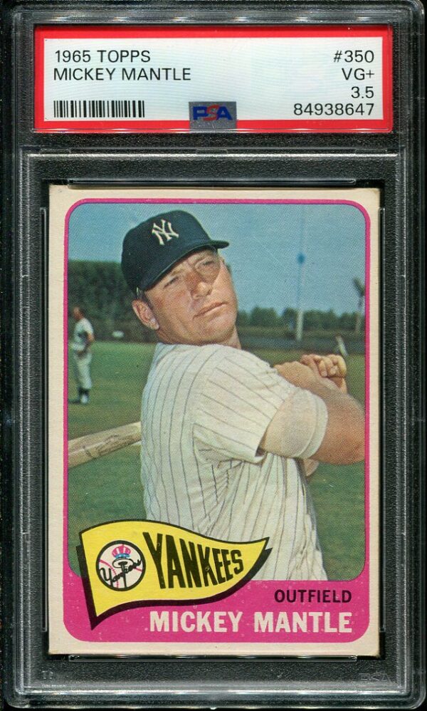 1965 Topps #350 Mickey Mantle PSA 3.5 Baseball Card