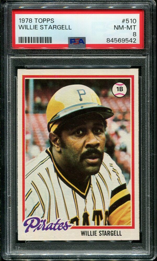Authentic 1978 Topps #510 Willie Stargell PSA 8 Baseball Card