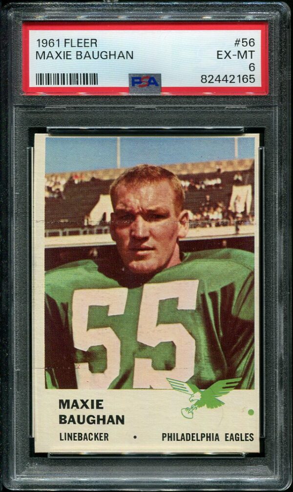 Authentic 1961 Fleer #56 Maxie Baughan PSA 6 Rookie Football Card