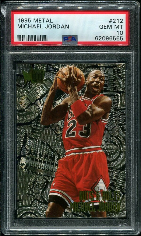 Authentic 1995 Metal #212 Michael Jordan PSA 10 Basketball Card