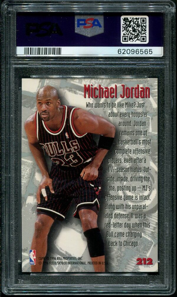 Authentic 1995 Metal #212 Michael Jordan PSA 10 Basketball Card