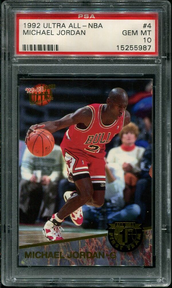 Authentic 1992 Ultra All-NBA #4 Michael Jordan PSA 10 Basketball Card