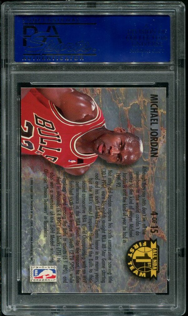 Authentic 1992 Ultra All-NBA #4 Michael Jordan PSA 10 Basketball Card