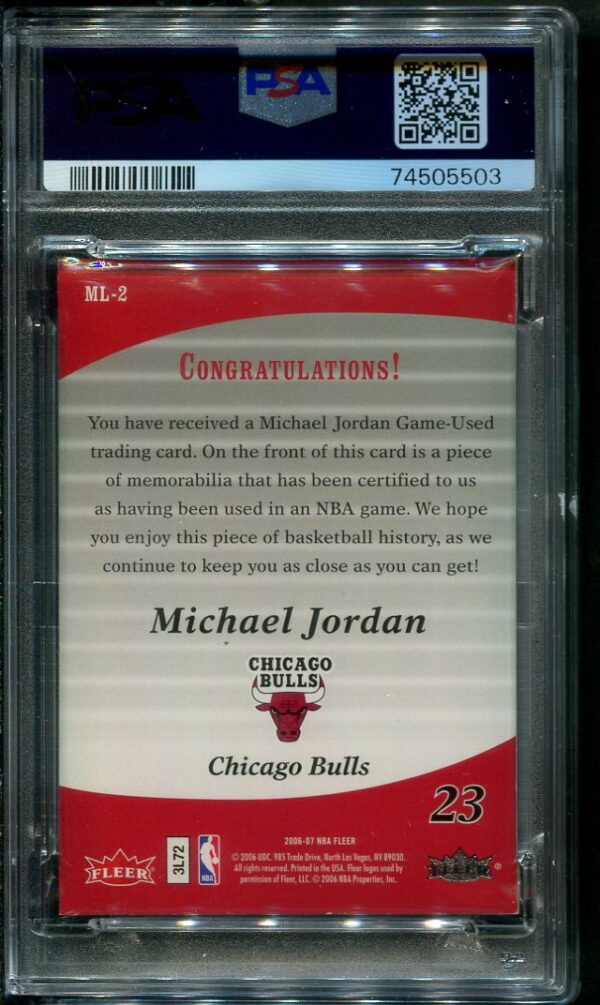 Authentic 2006 Fleer Jordan Missing Links Game Used Jersey Basketball Card