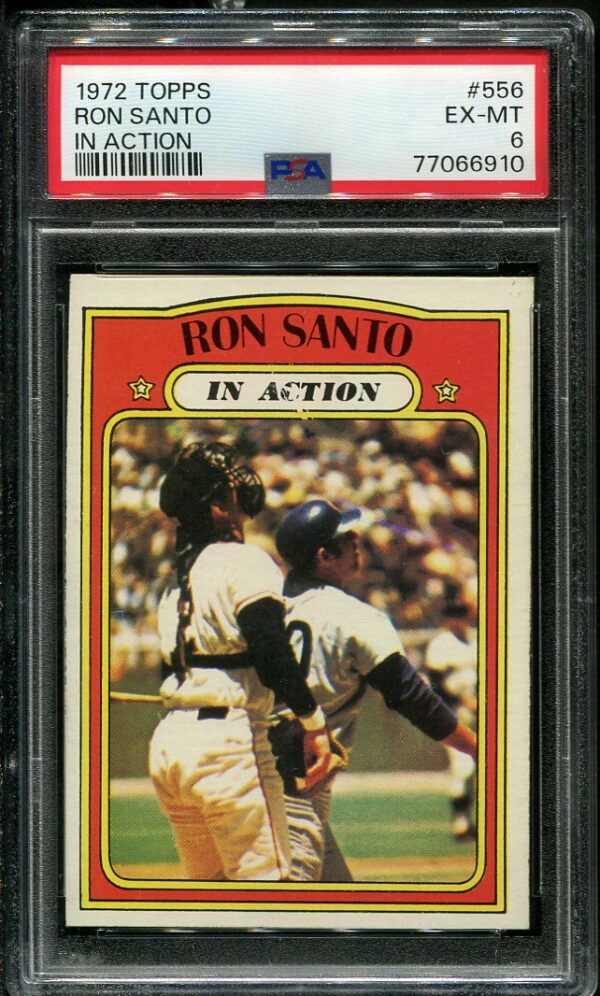 Roberto Clemente 1972 Topps #556 Ron Santo PSA 6 Baseball Card