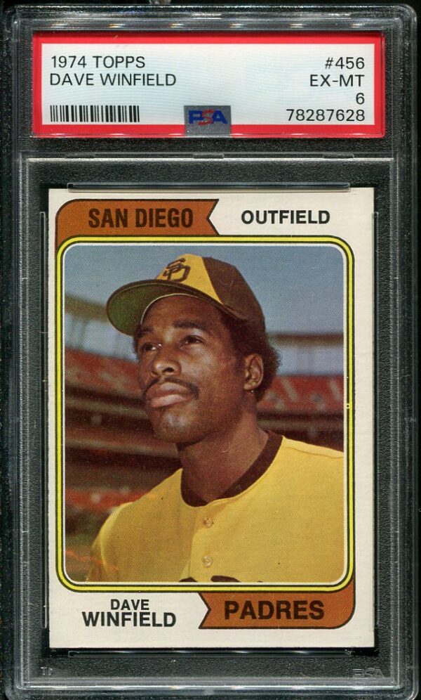 Authentic 1974 Topps #456 Dave Winfield PSA 6 Rookie Baseball Card