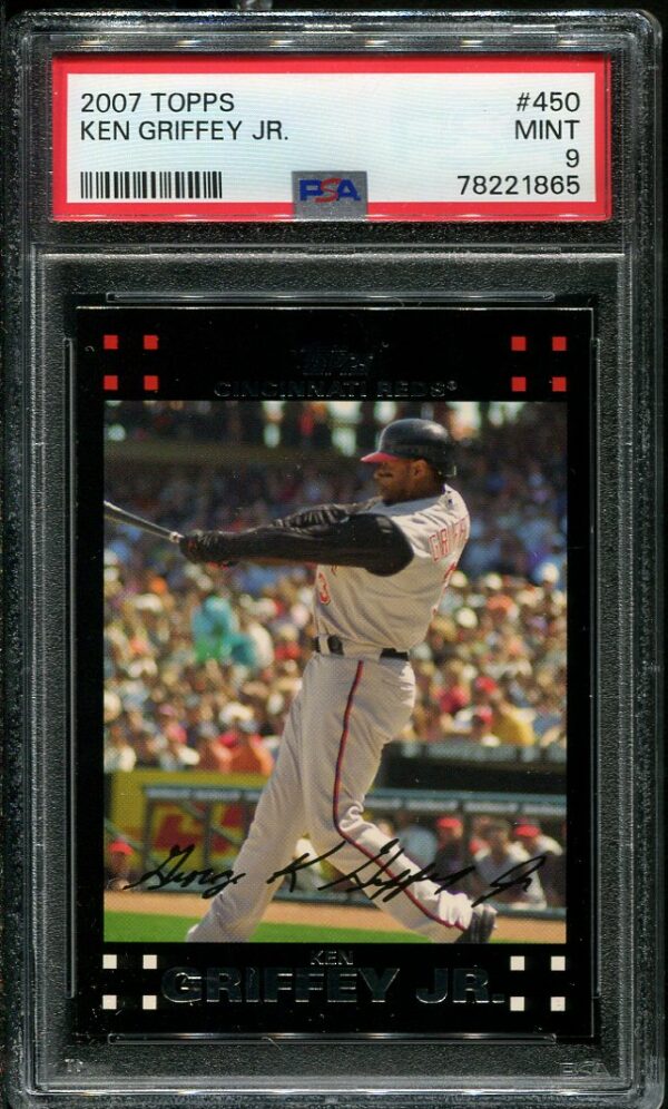 2007 Topps #450 Ken Griffey Jr PSA 9 Baseball Card