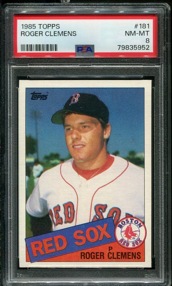 Authentic 11985 Topps #181 Roger Clemens PSA 8 Rookie Baseball Card