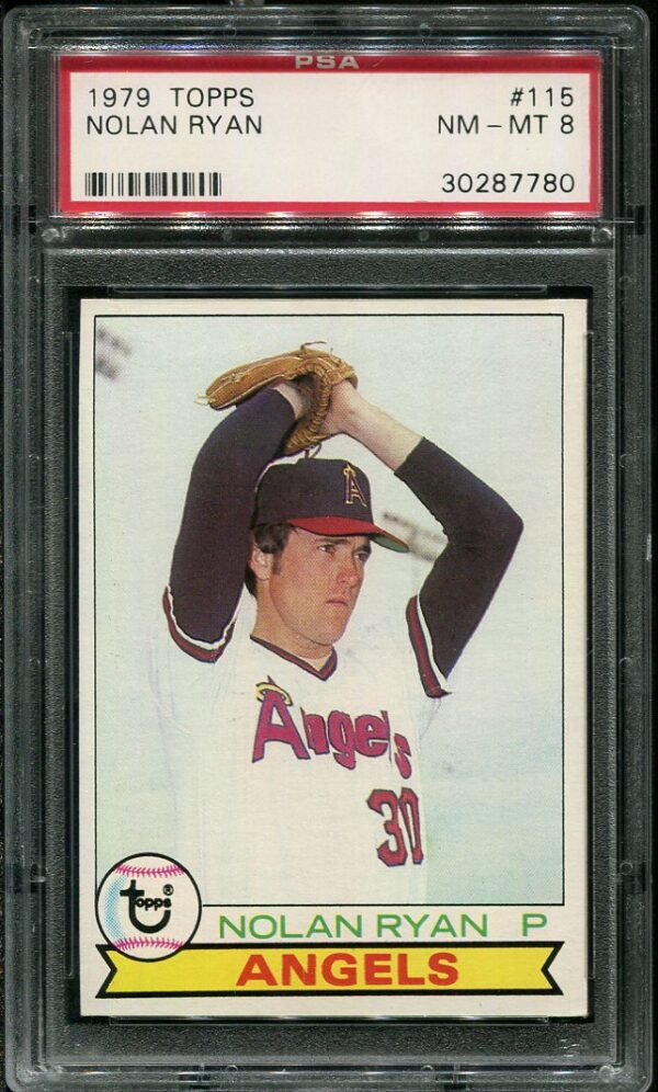 Authentic 1979 Topps #115 Nolan Ryan PSA 8 Baseball Card