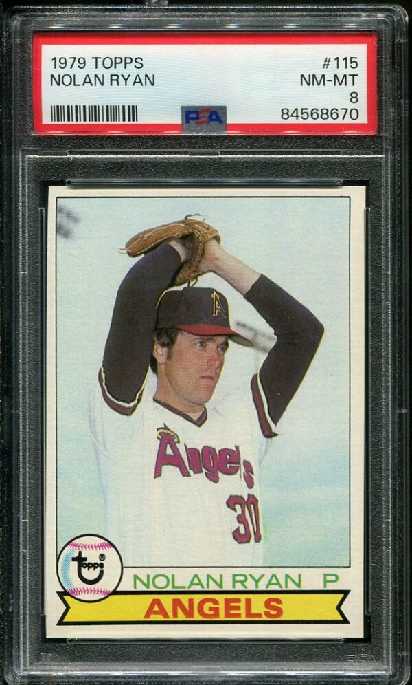 Authentic 1979 Topps #115 Nolan Ryan PSA 8 Baseball Card