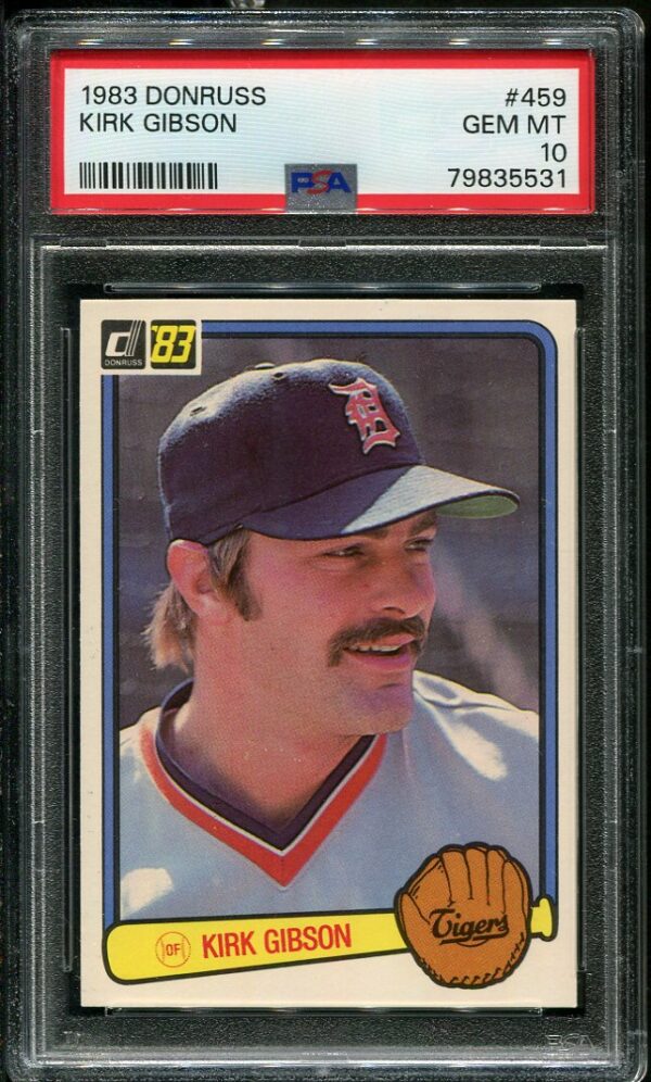 Authentic 1983 Donruss #459 Kirk Gibson PSA 10 Baseball Card