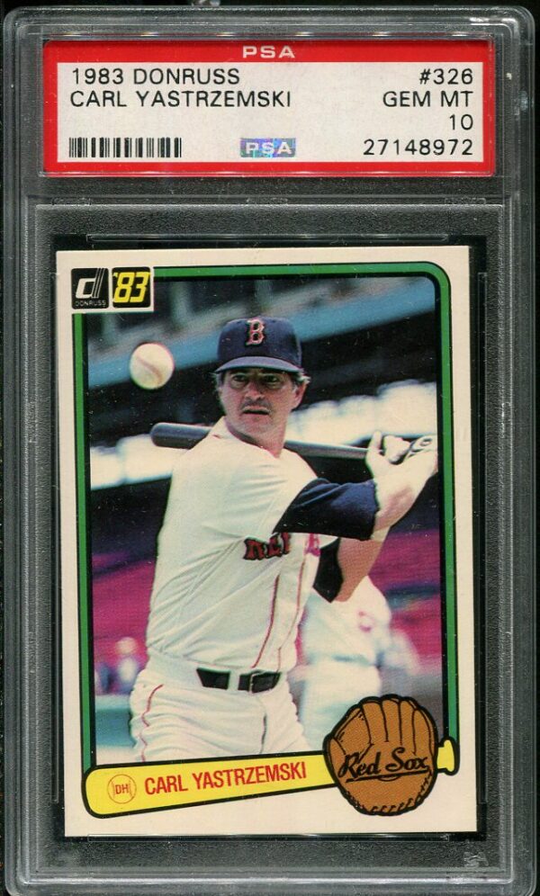 Authentic 1983 Donruss #326 Carl Yastrzemski PSA 10 Baseball Card