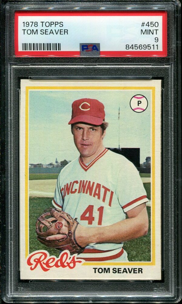 Authentic 1978 Topps #450 Tom Seaver PSA 9 Baseball Card