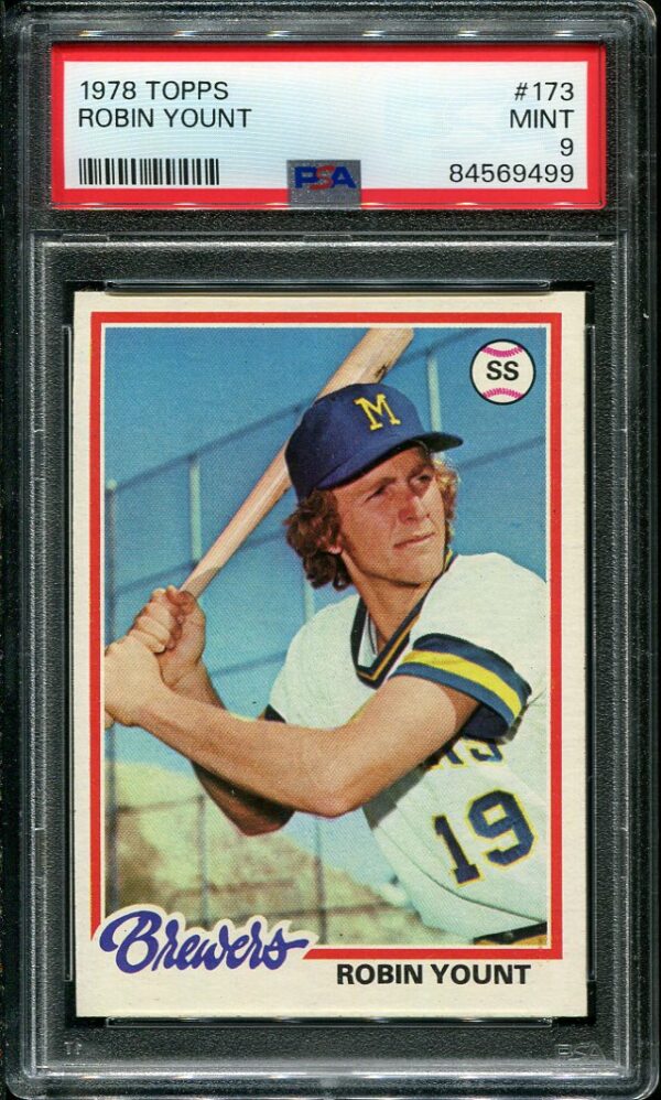 Authentic 1978 Topps #173 Robin Yount PSA 9 Baseball Card