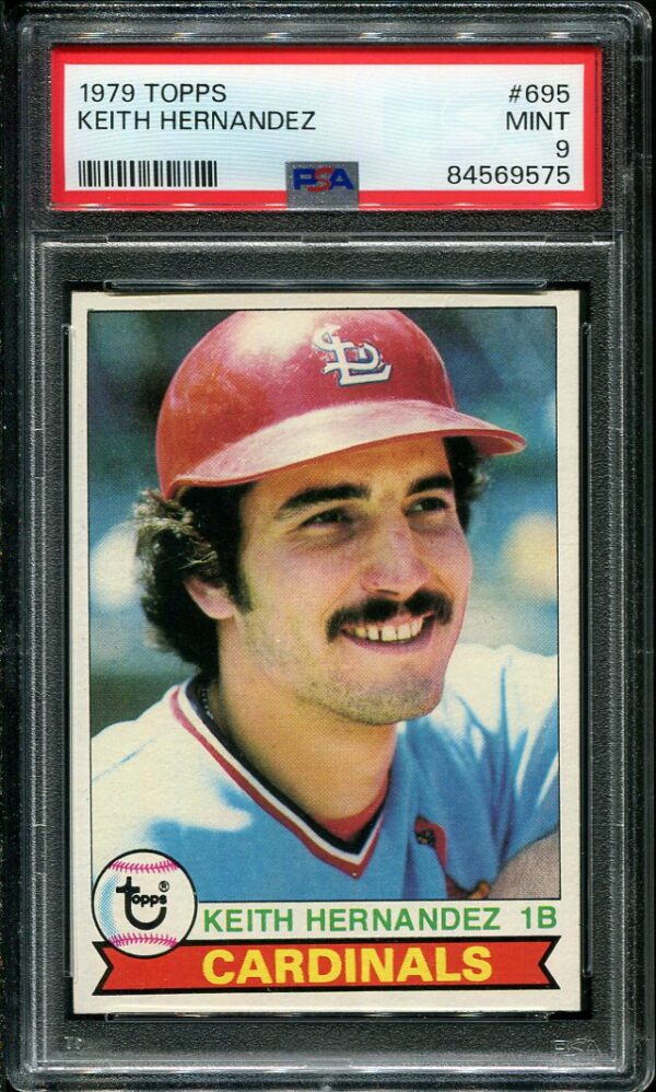 Authentic 1979 Topps #695 Keith Hernandez PSA 9 Baseball Card