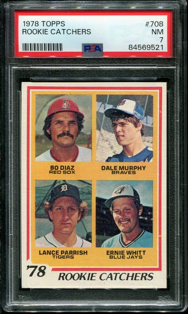 Authentic 1978 Topps #708 Rookie Catchers PSA 7 Baseball Card