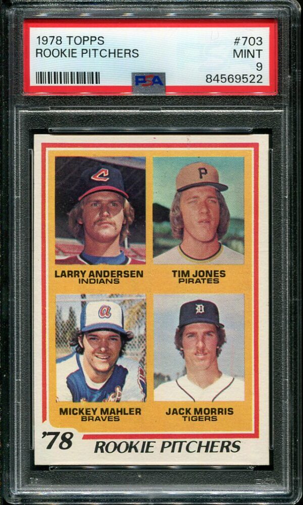 Authentic 1978 Topps #703 Jack Morris PSA 9 Rookie Baseball Card