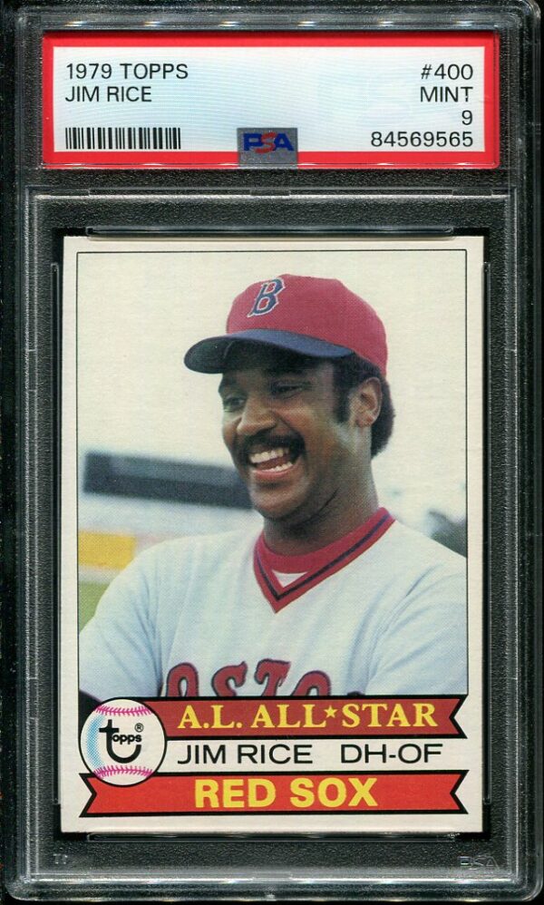 Authentic 1979 Topps #400 Jim Rice PSA 9 Baseball Card