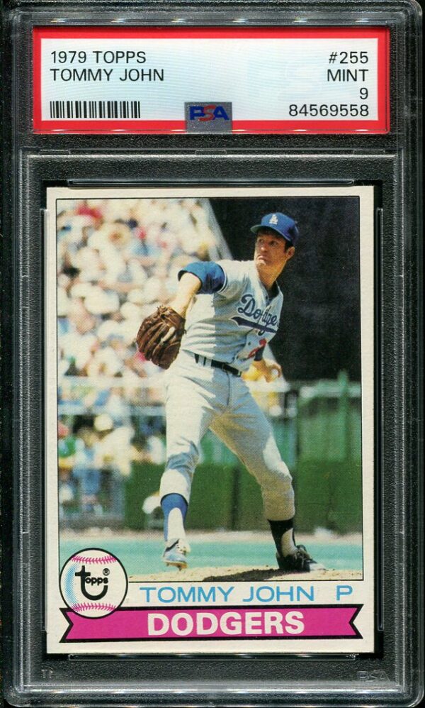 Authentic 1979 Topps #255 Tommy John PSA 9 Baseball Card