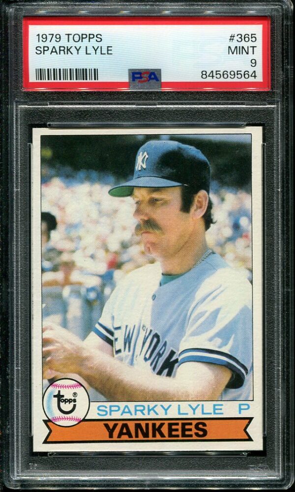 Authentic 1979 Topps #365 Sparky Lyle PSA 9 Baseball Card