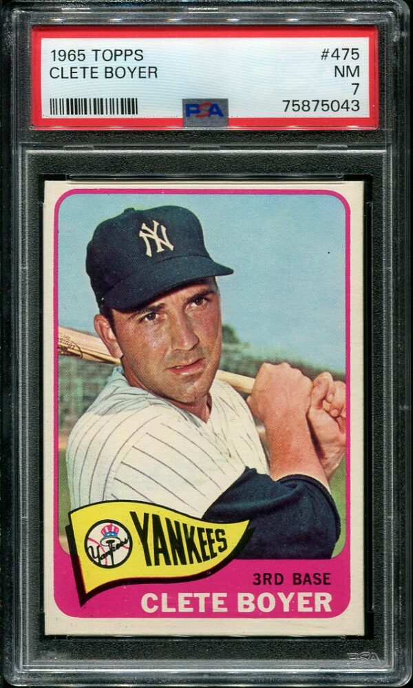 1965 Topps #475 Clete Boyer PSA 7 Baseball Card
