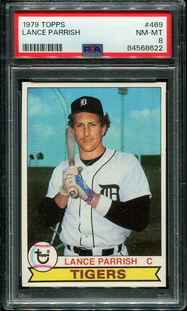 Authentic 1979 Topps #469 Lance Parrish PSA 8 Baseball Card